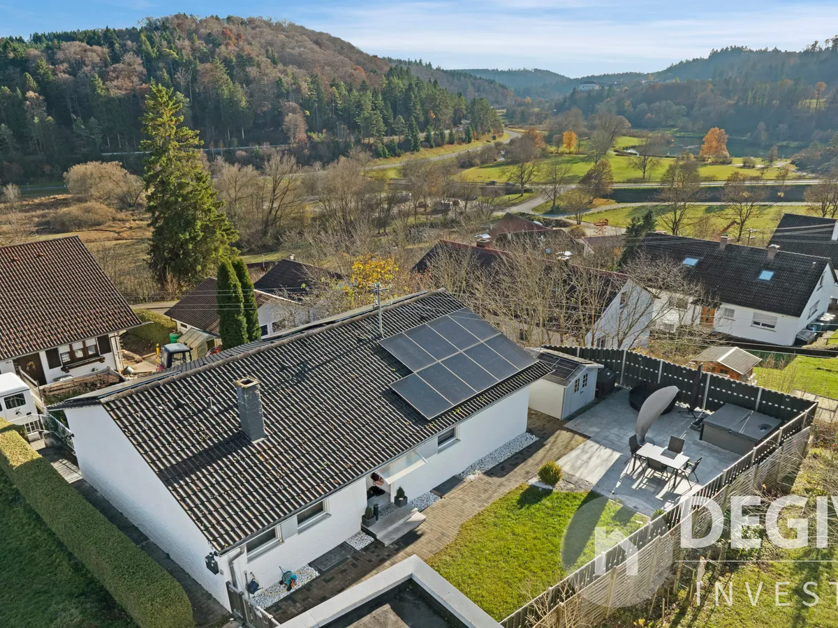 Drohnenbild - Ansicht auf Grundstück