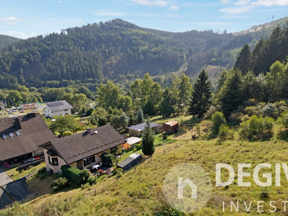 Panoramablick auf Ihr zukünftiges Zuhause mit Grundstück