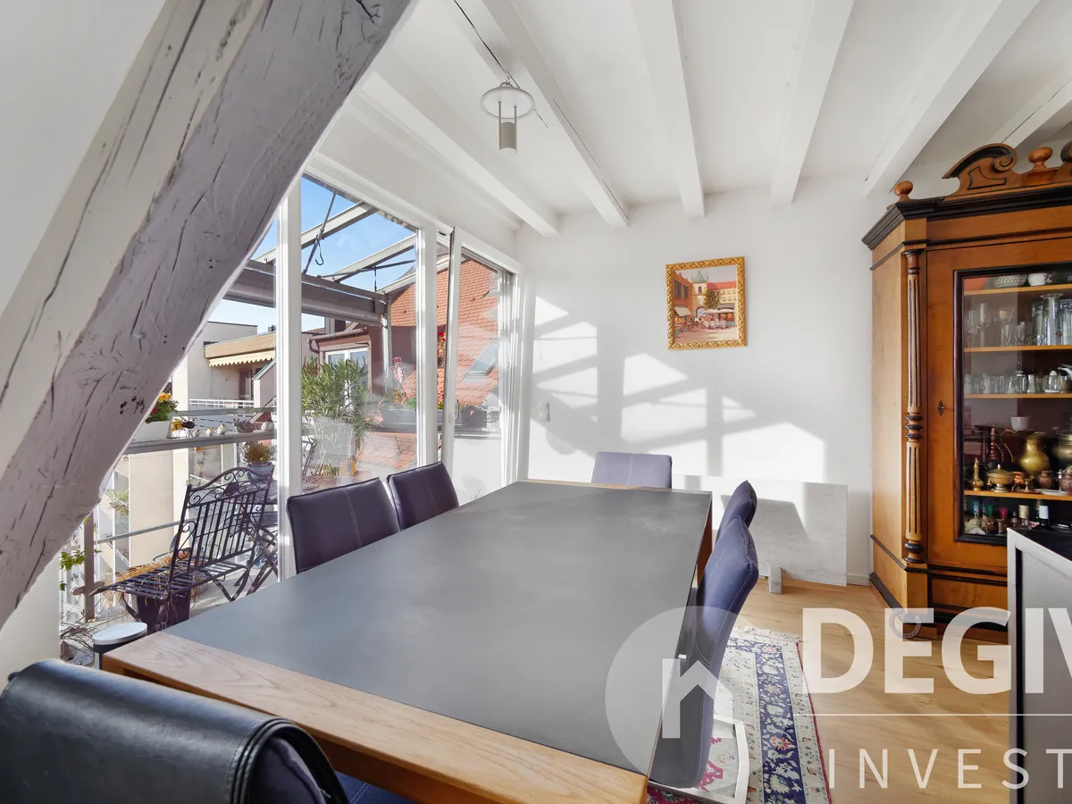 Wohnung 1, Essbereich mit Blick zur Terrasse