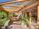 Terrasse mit Glasdach