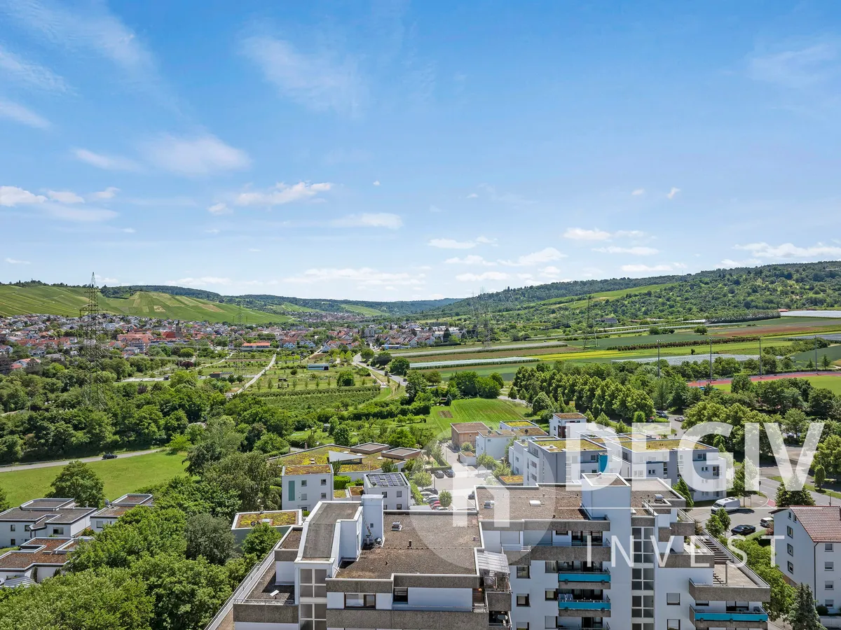 Ausblick in die umliegenden Weinberge