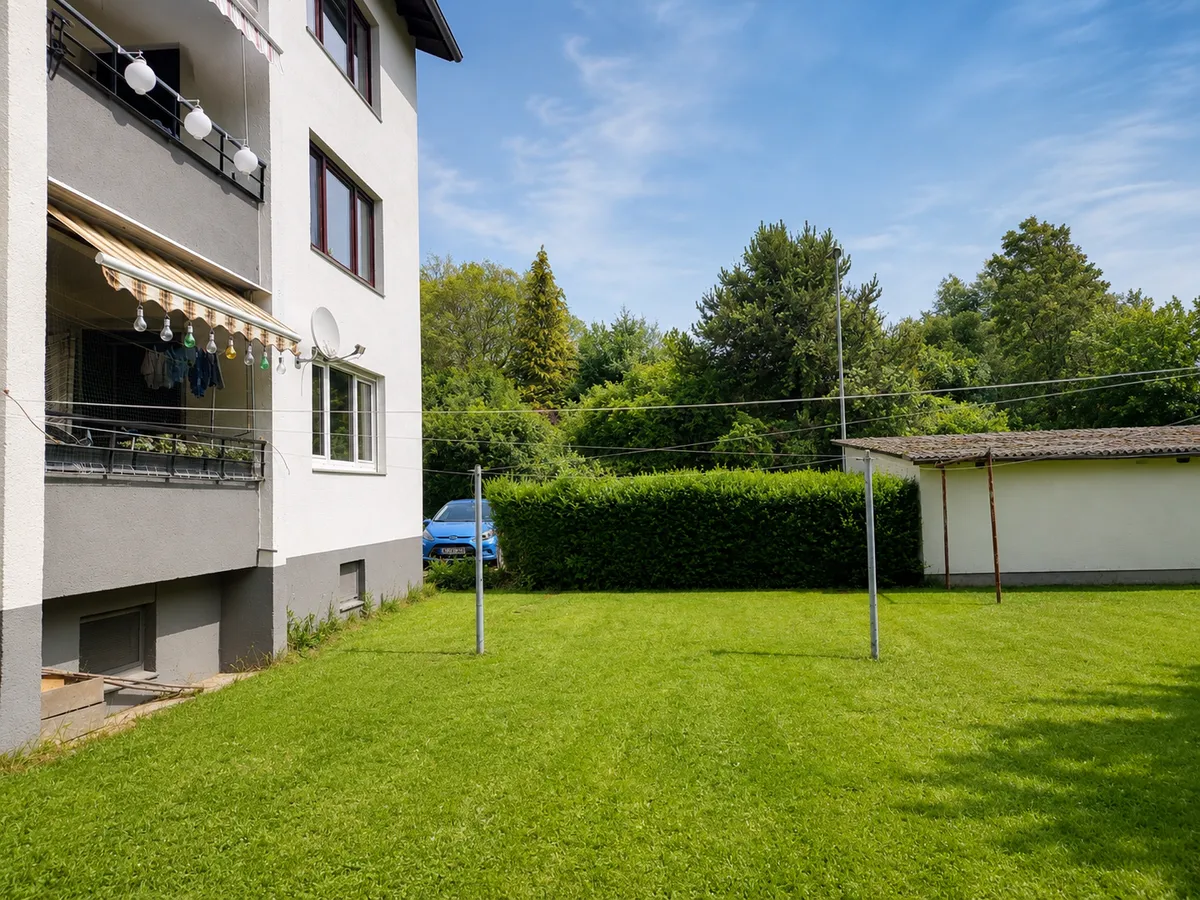 Blick auf Balkon