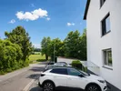 Blick auf die Garagen