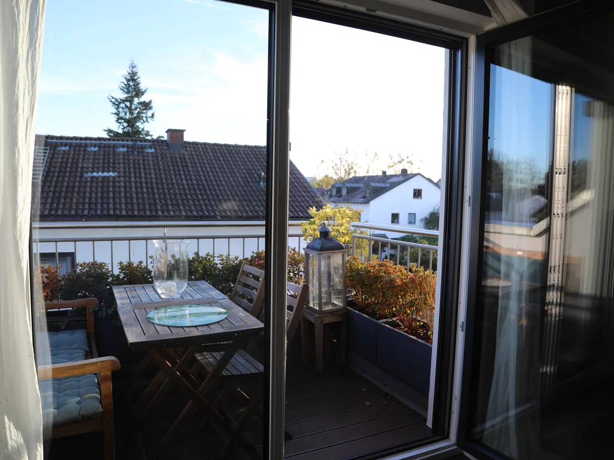 Blick auf den Balkon