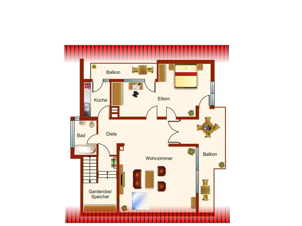 Grundriss Obergeschoss