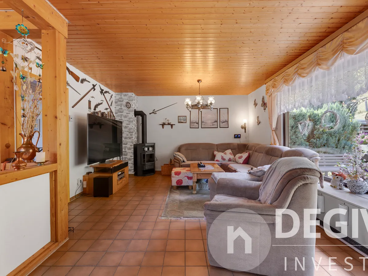 Wohnzimmer OG mit Kaminofen