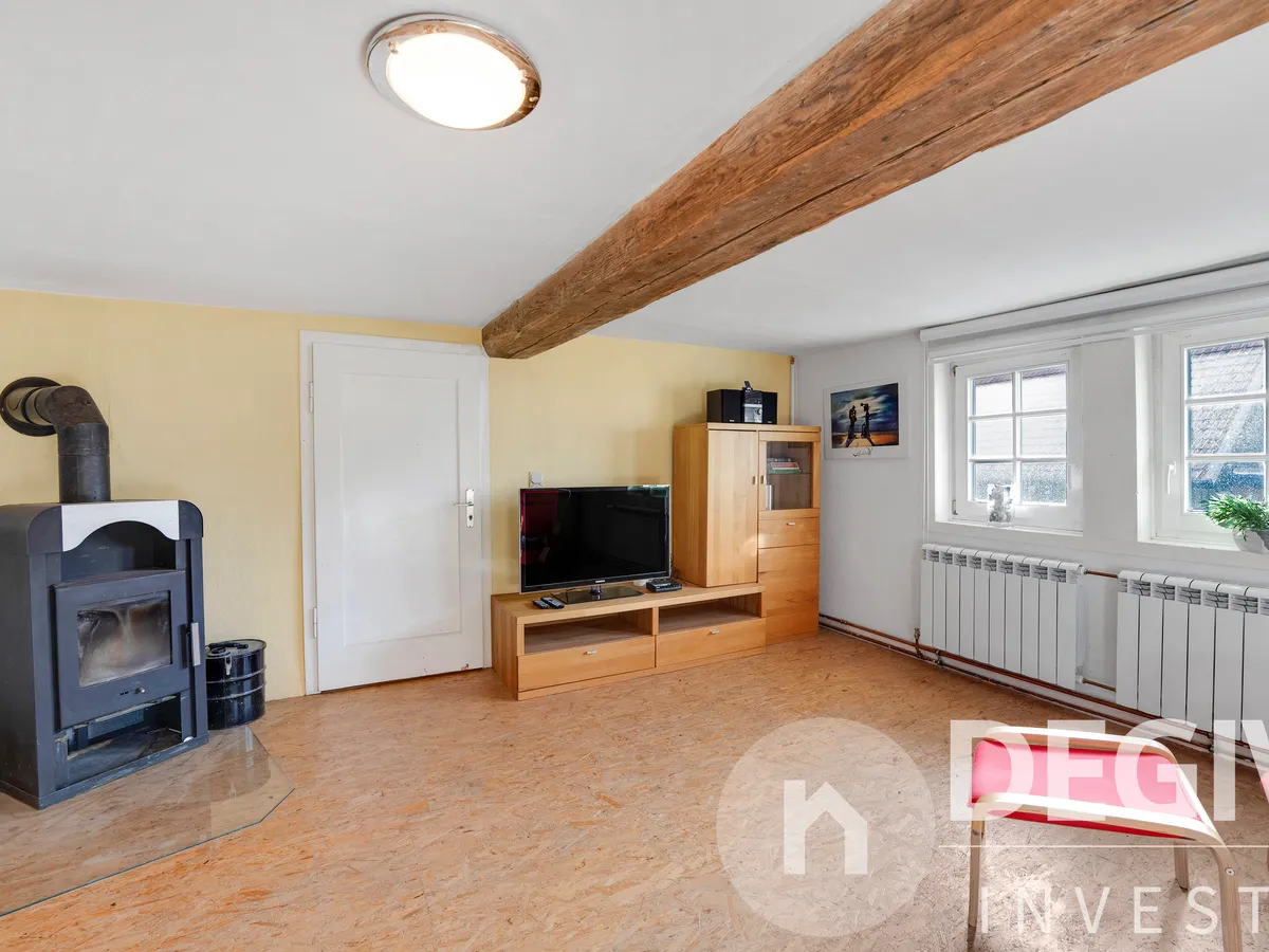 Holzofen Wohnzimmer Nebengebäude