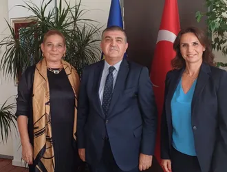 Avrupa Birliği Nezdinde Türkiye Daimi Temsilcisi Sayın Büyükelçi Faruk Kaymakçı'yı ziyareti yapıldı.