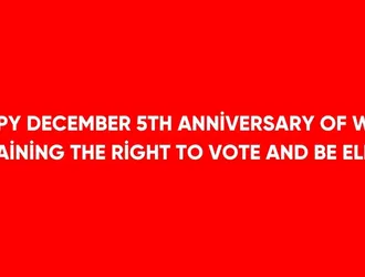 Happy December 5th Anniversary of Women Obtaining the Right to Vote and Be Elected!