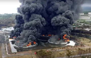 Massive fire engulfs Indonesia's biggest oil refinery in West Java
